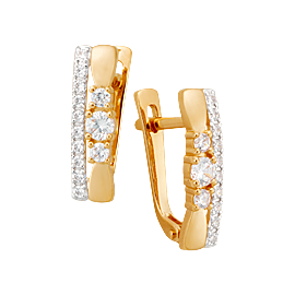 Серьги 21155 (Au 585)