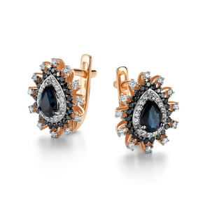 Серьги 26129-102 (Au 585)