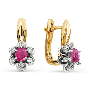 Серьги 21061-103 (Au 585)