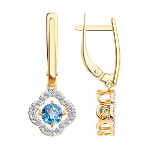 Серьги 729041 (Au 585)