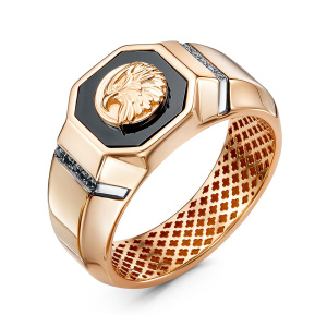 Кольцо 040046 ч (Au 585)