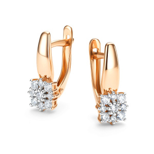 Серьги 26297-100 (Au 585)