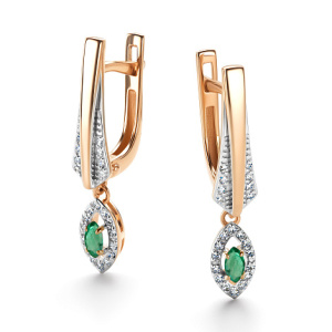 Серьги 26430-101 (Au 585)