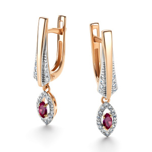 Серьги 26430-103 (Au 585)