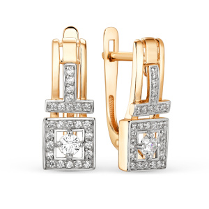 Серьги 029702-1102 (Au 585)