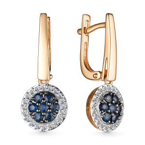 Серьги 25656-102 (Au 585)