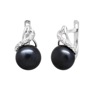 Серьги см030ч (Ag 925)