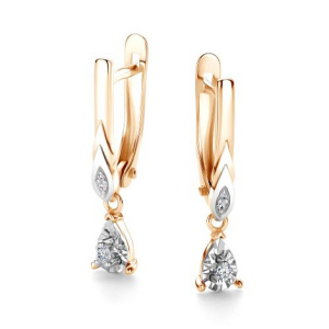 Серьги 26643-100 (Au 585)