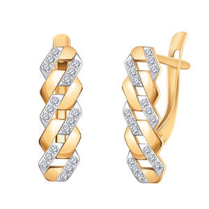 Серьги 21145 (Au 585)