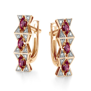 Серьги 26454-103 (Au 585)