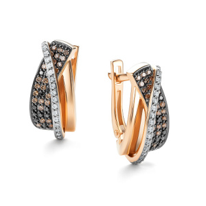 Серьги 26086-118 (Au 585)