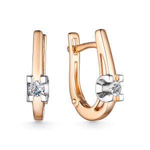 Серьги 24296-100 (Au 585)