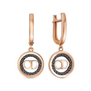 Серьги 120102 ч (Au 585)