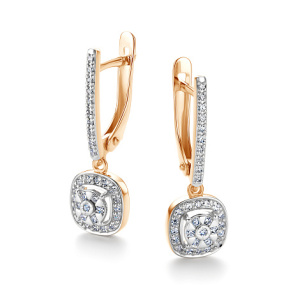 Серьги 26626-100 (Au 585)