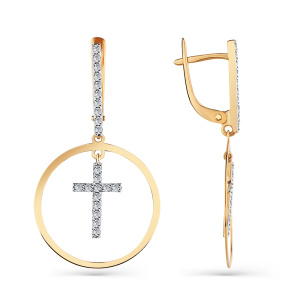 Серьги 002-0435-0001-011 (Au 585)