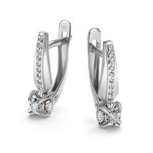 Серьги 26641-200 (Au 585)