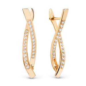 Серьги 018682-1102 (Au 585)
