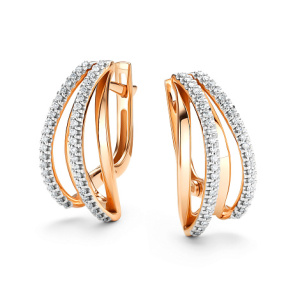 Серьги 26341-100 (Au 585)