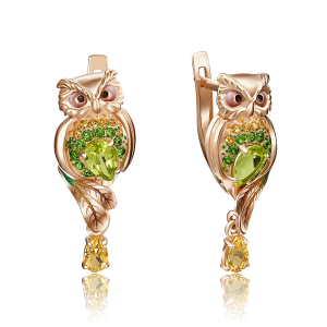 Серьги 02-4128-00-710-1110-57 (Au 585)