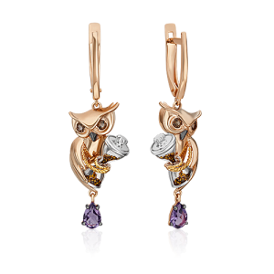 Серьги 02-4875-00-716-1140 №23 25 (Au 585)