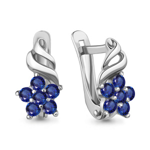 Серьги 45366Б (Ag 925)