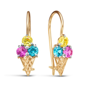 Серьги 129124 (Au 585)