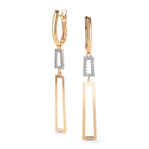 Серьги 26578-100 (Au 585)