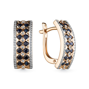 Серьги 25661-102 (Au 585)