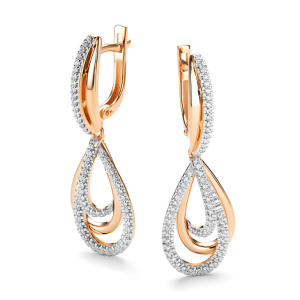 Серьги 26342-100 (Au 585)