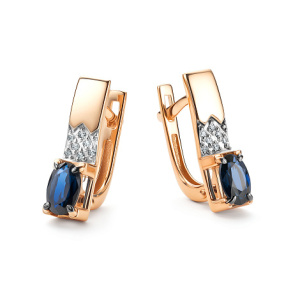 Серьги 25926-102 (Au 585)