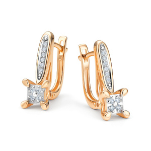 Серьги 26155-100 (Au 585)