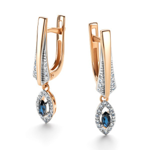 Серьги 26430-102 (Au 585)