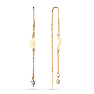 Серьги 002-0454-0001-011 (Au 585)