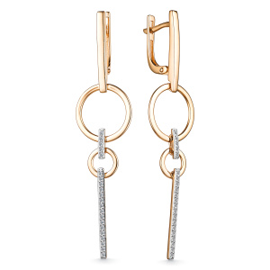 Серьги 25536-100 (Au 585)