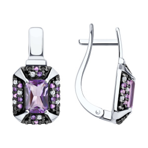 Серьги 92023281 (Ag 925)