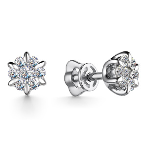 Серьги 25087-200 (Au 585)